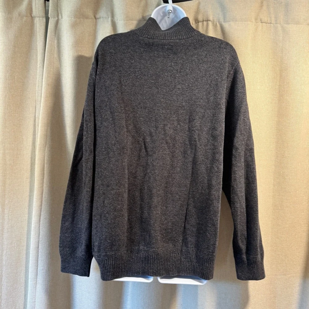 American Eagle Outfitters Mens Gray Button‎ Mock Neck Pullover Sweater XL